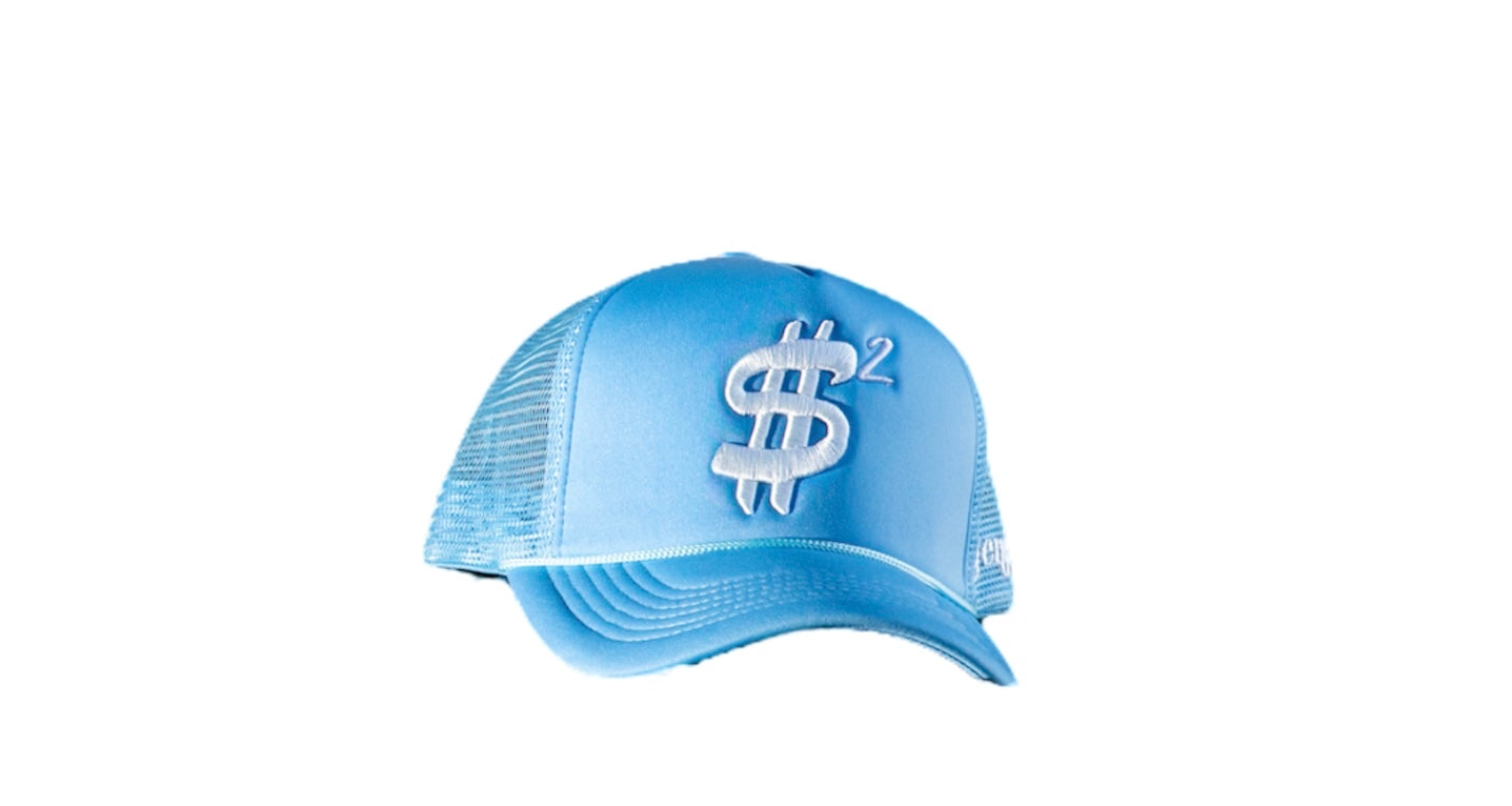$2 TRUCKER HAT BABY BLUE